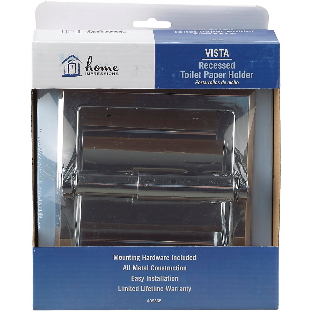 Home Impressions Vista Chrome Recessed Toilet Paper Holder