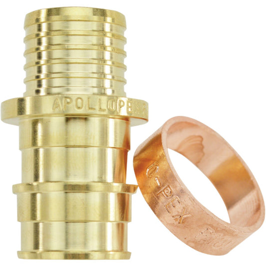 Apollo Retail 3/4 In. Barb x 3/4 In. Polybutylene Brass PEX Coupling, Type A