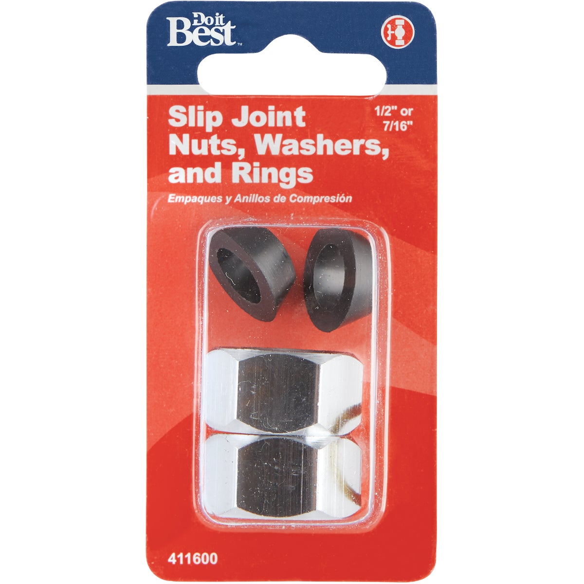 Do it 1/2 In. x 7/16 In. Slip-Joint Nut Set