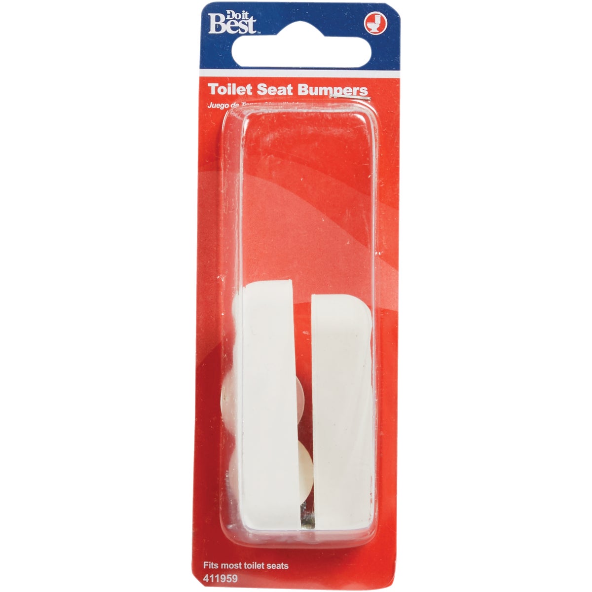 Do it 2" x 3/4" White Plastic Toilet Seat Screw Bumper Set