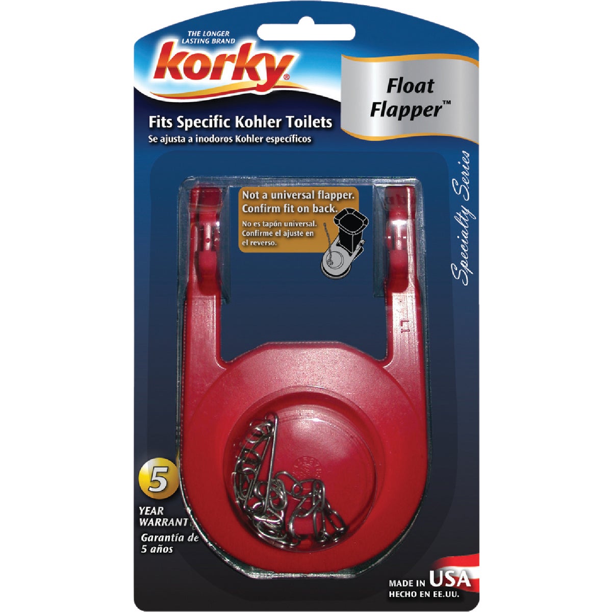 Korky Kohler Rialto Rubber Float Flapper for 1-Pc. Toilet