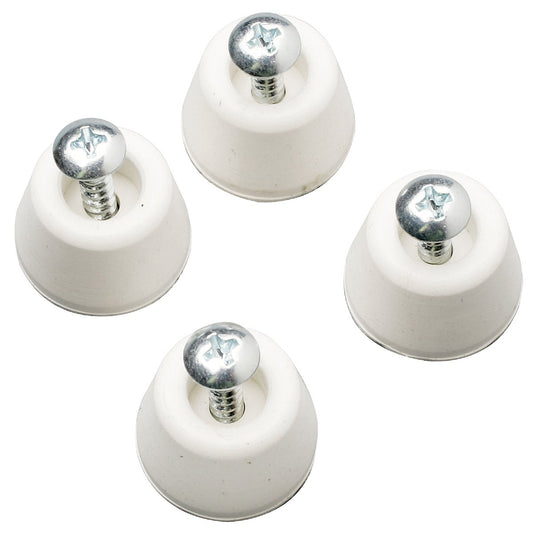 Do it 3/4" White Vinyl Toilet Seat Screw Bumper Set