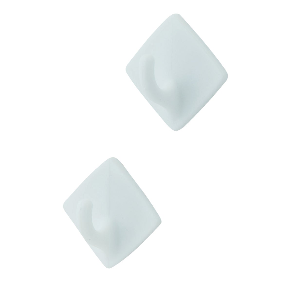 Homz Utility Diamond White Polystyrene Adhesive Hook (2-Pack)