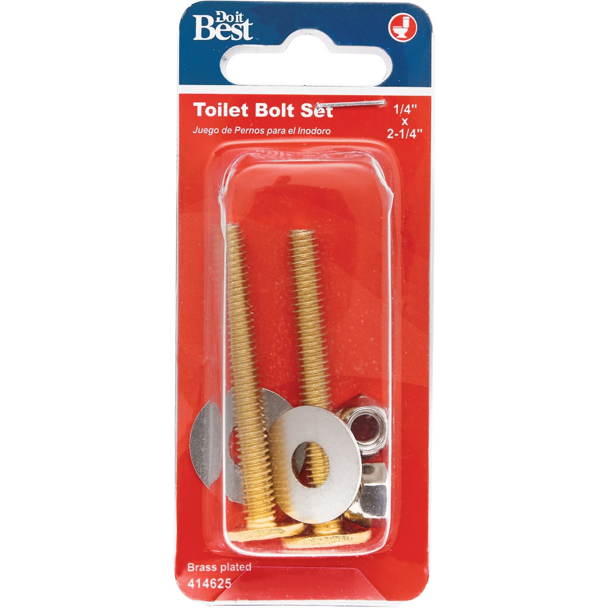 Do it 1/4 In. x 2-1/2 In. Brass Plated Steel Toilet Bolts (2 Pack)