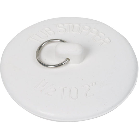 Do it 1-1/2 In. to 2 In. White Rubber Bathtub Drain Stopper