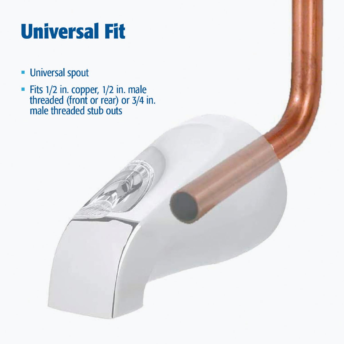 Do it Best Universal Fit Chrome Bathtub Spout