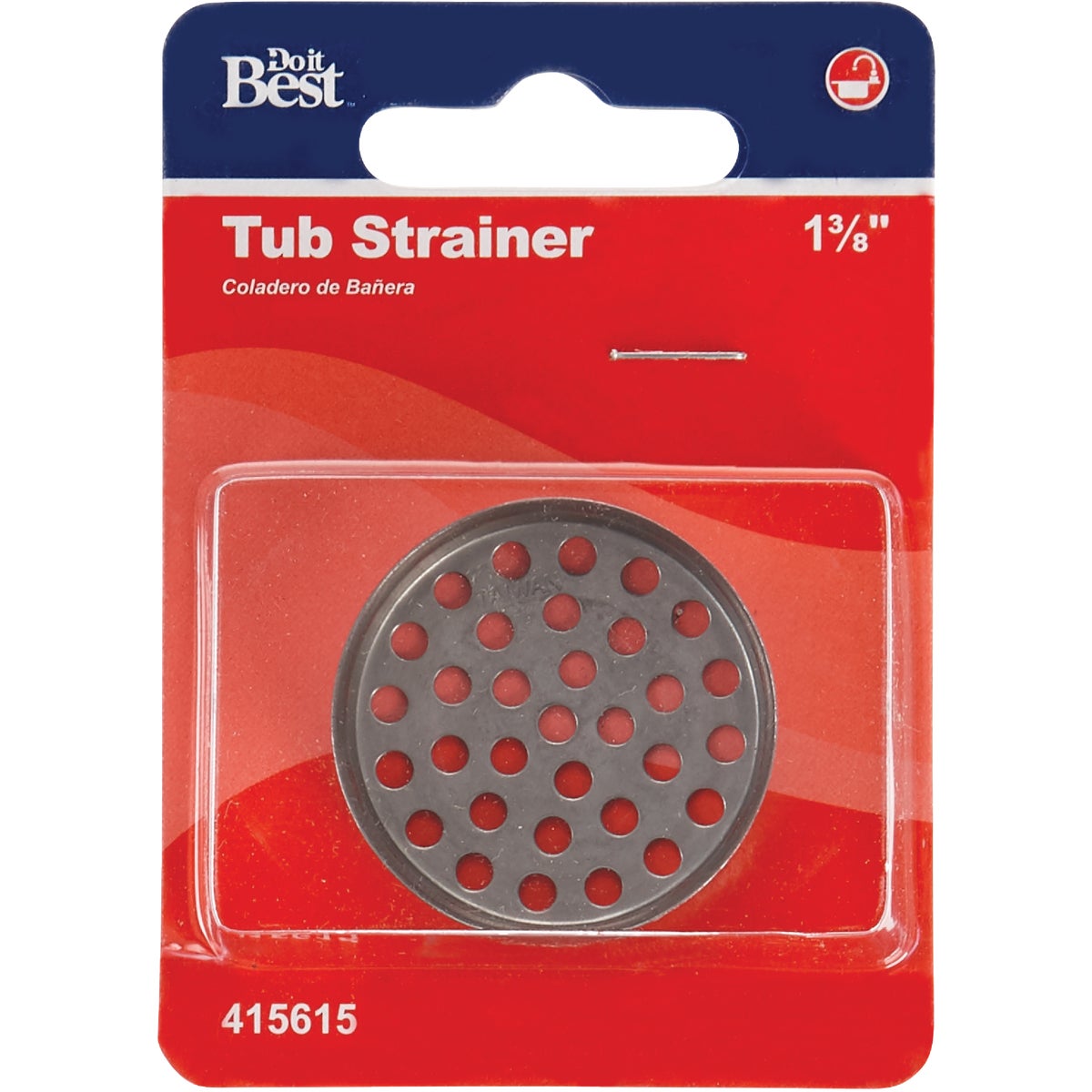 Do it 1-3/8 In. Removable Tub Drain Strainer with Chrome Plated Finish