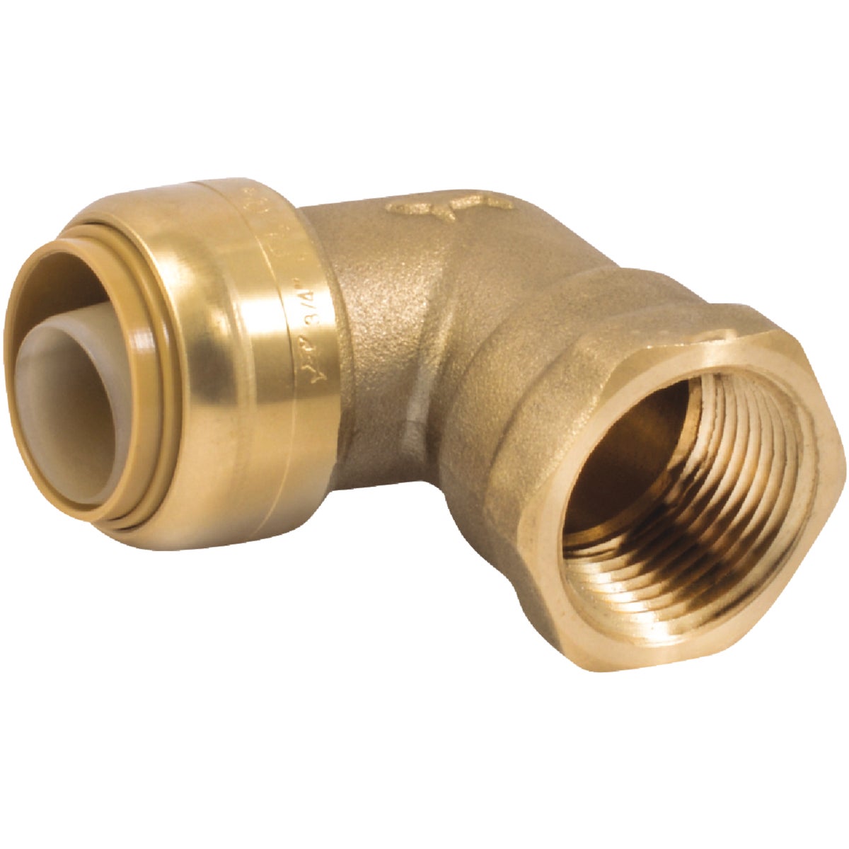 SharkBite 3/4 In. x 3/4 In. Push-to-Connect FNPT Brass Elbow (1/4 Bend)