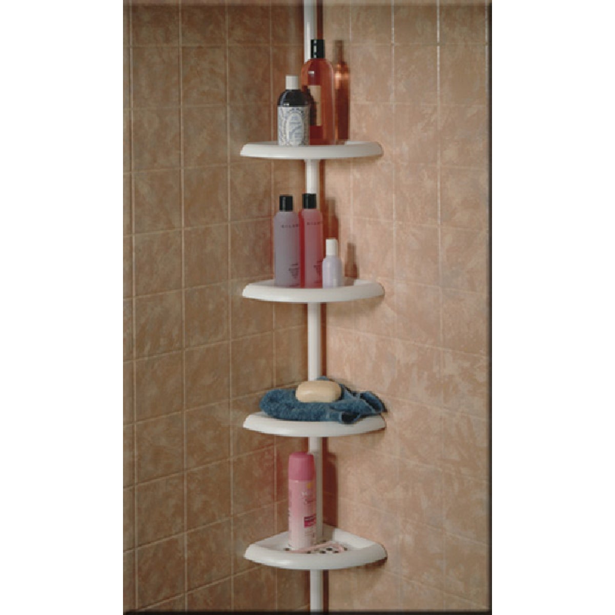 Zenith Zenna Home Plastic 12 In. x 97 In. Shower Caddy