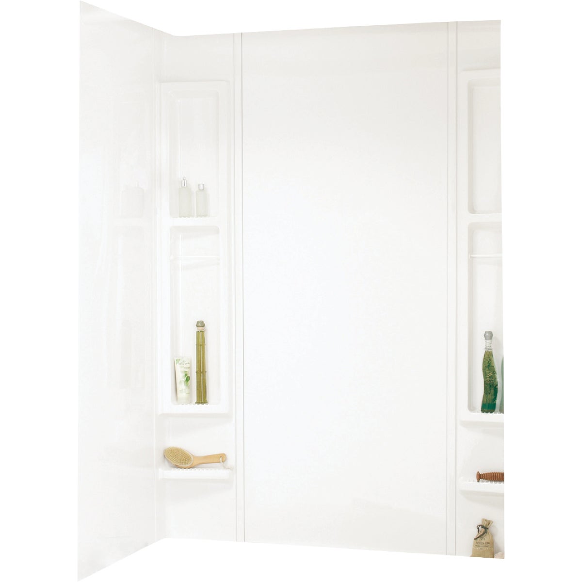 Maax Finesse 5-Piece 80 In. H x 34 In. D Tub Wall Kit in White