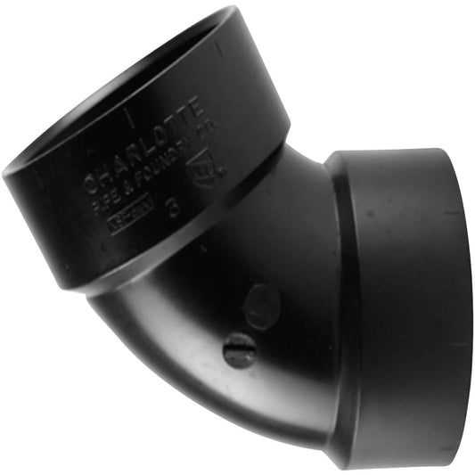 Charlotte Pipe 1-1/2 In. Hub x Hub 60 Deg. ABS Elbow (1/6 Bend)