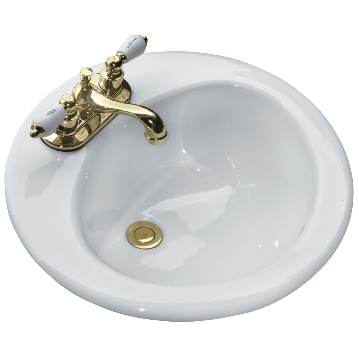 Mansfield Alto II Oval Drop-In Bathroom Sink, White