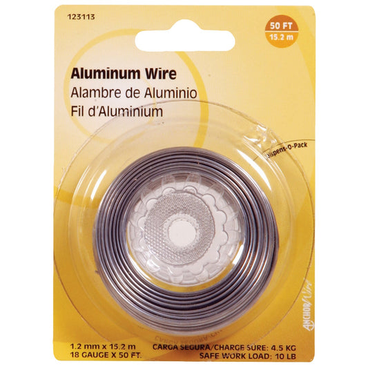 HILLMAN Anchor Wire 50 Ft. 18 Ga. Aluminum General Purpose Wire