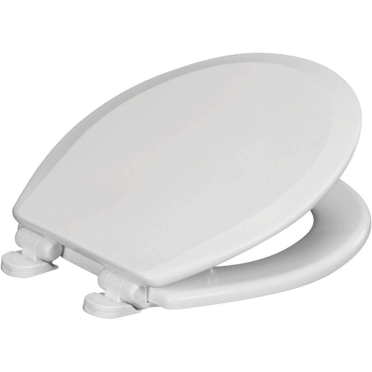 Mansfield Round Closed Front White Wood Premium Toilet Seat with Slow Close