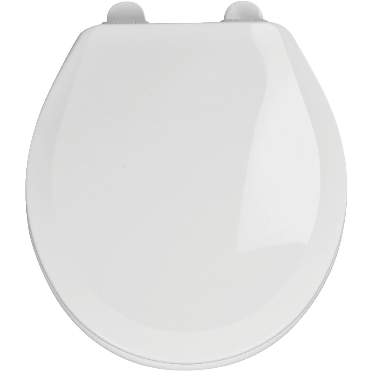 Mansfield Round Closed Front White Wood Premium Toilet Seat with Slow Close