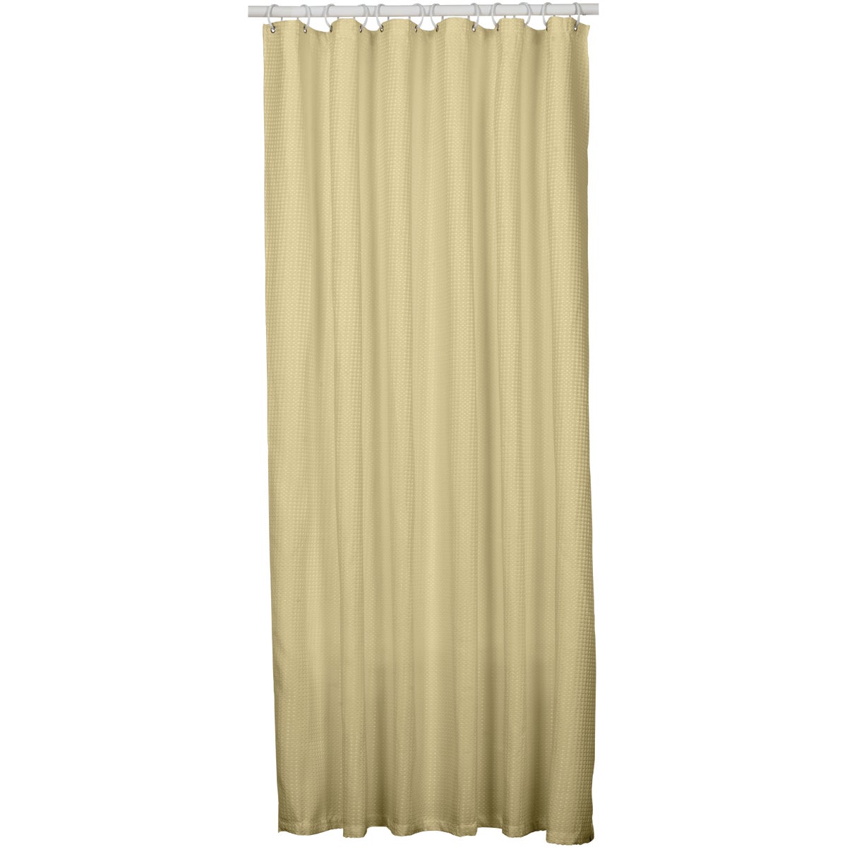 Zenith Zenna Home 70 In. x 72 In. Taupe Spa Waffle Weave Shower Curtain