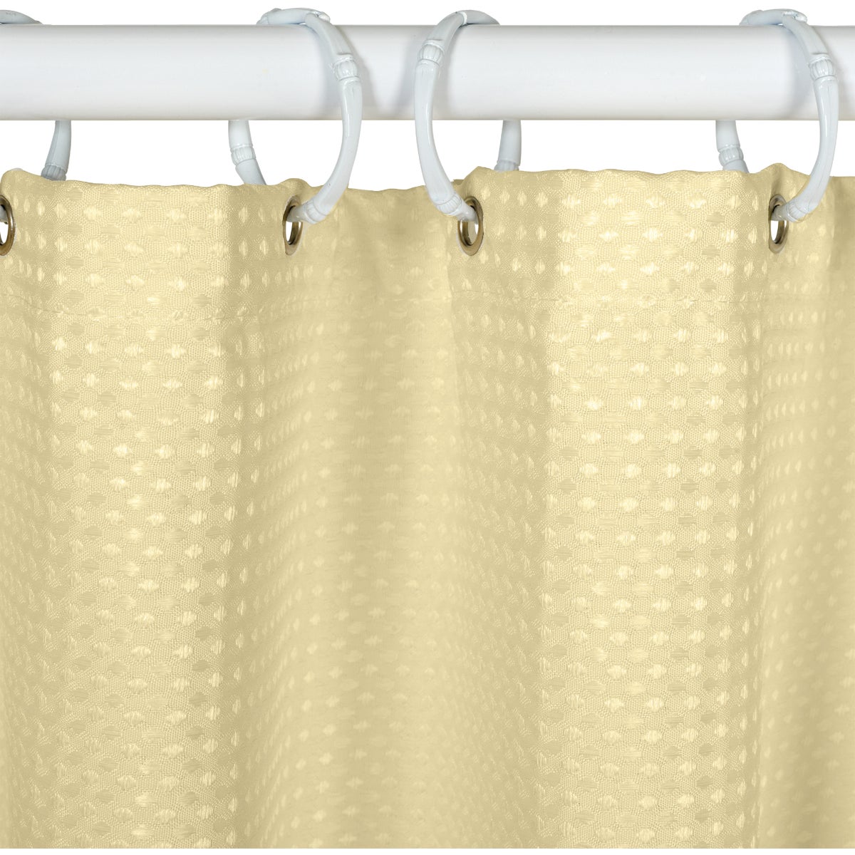 Zenith Zenna Home 70 In. x 72 In. Taupe Spa Waffle Weave Shower Curtain