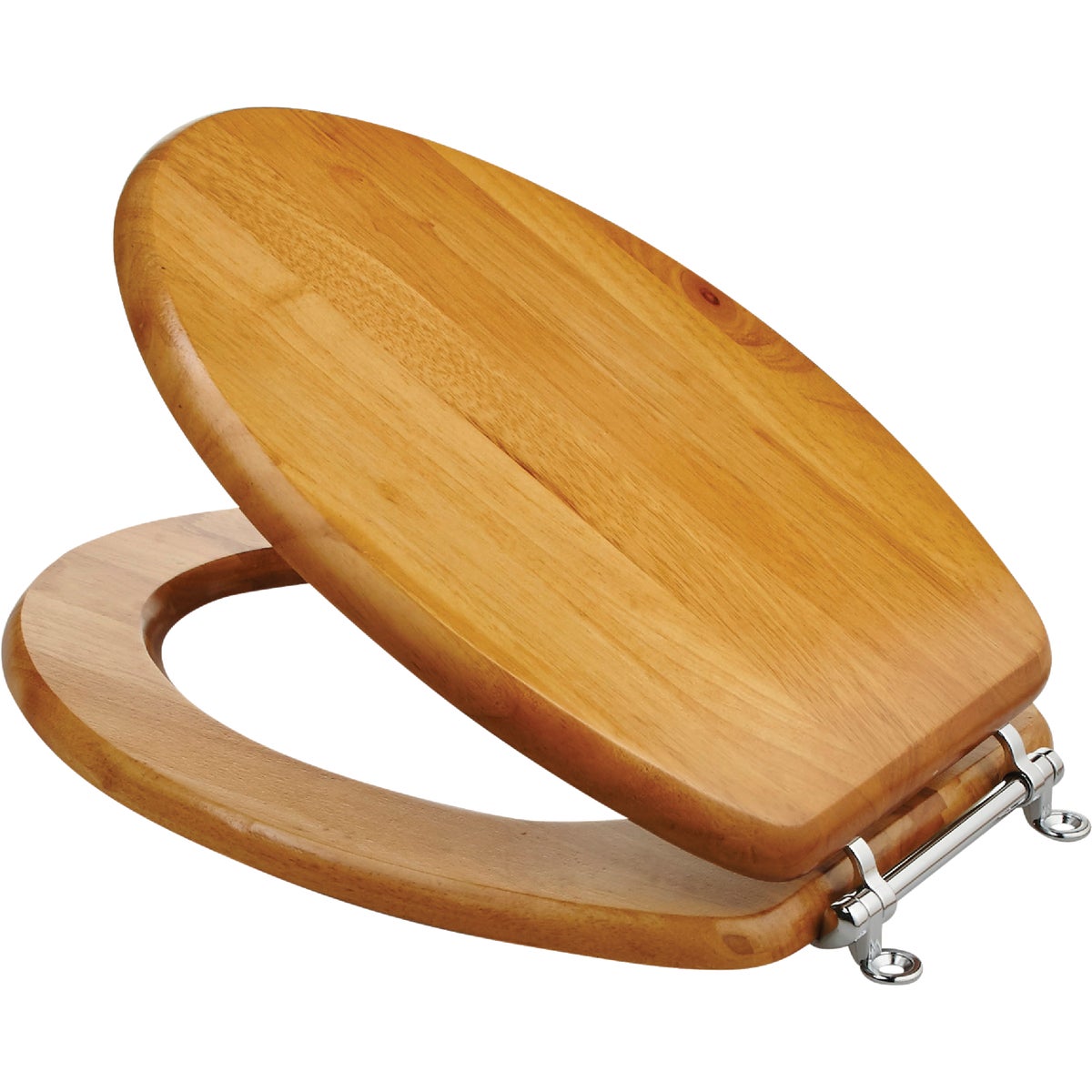 Home Impressions Elongated Closed Front Oak Toilet Seat