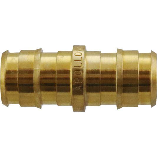 Apollo Retail 1/2 In. Barb x 1/2 In. Barb Brass PEX Coupling, Type A