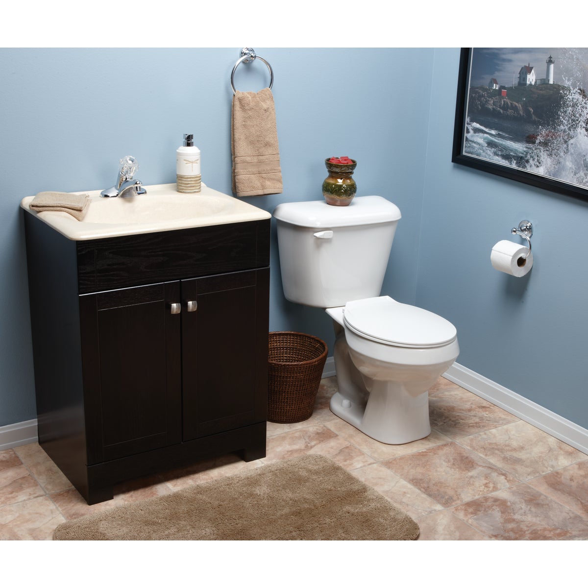 Mansfield Pro-Fit 1 White Round Bowl 1.28 GPF Toilet Kit