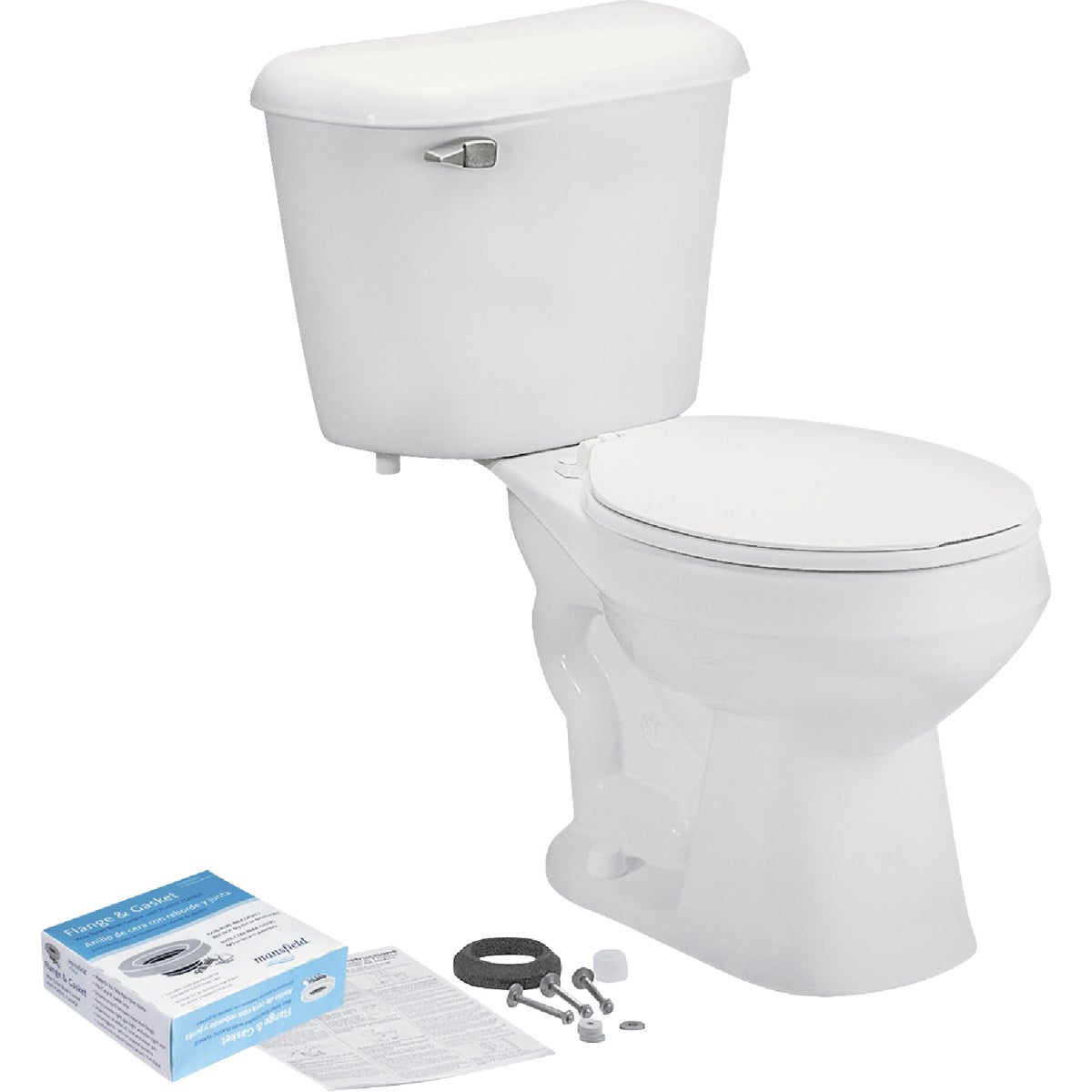 Mansfield Pro-Fit 1 White Round Bowl 1.28 GPF Toilet Kit