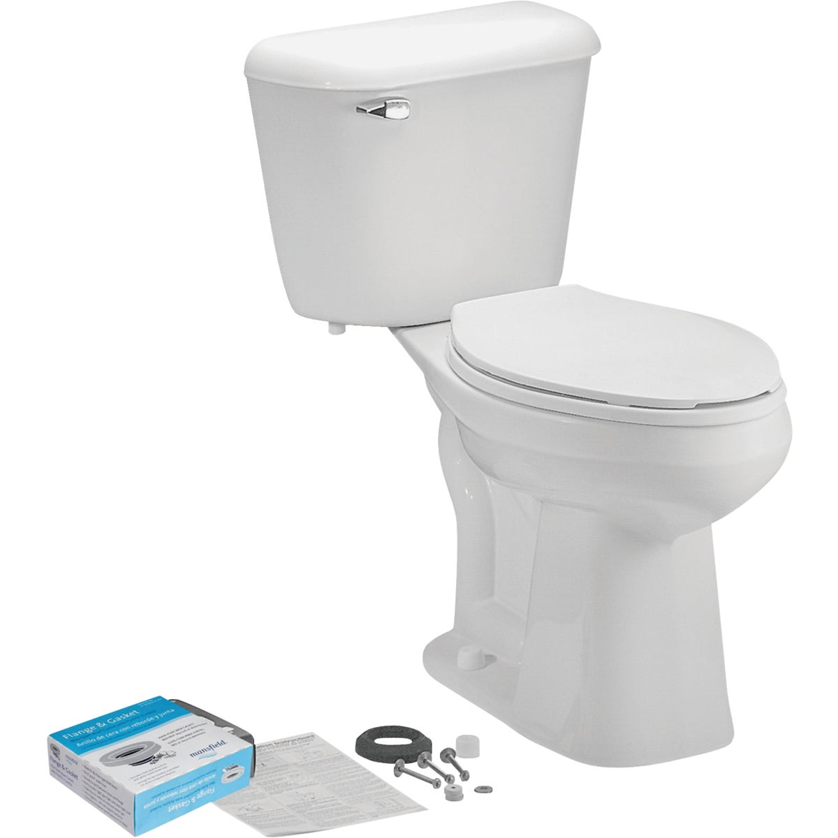 Mansfield Pro-Fit 3 White Elongated Bowl 1.28 GPF Toilet Kit