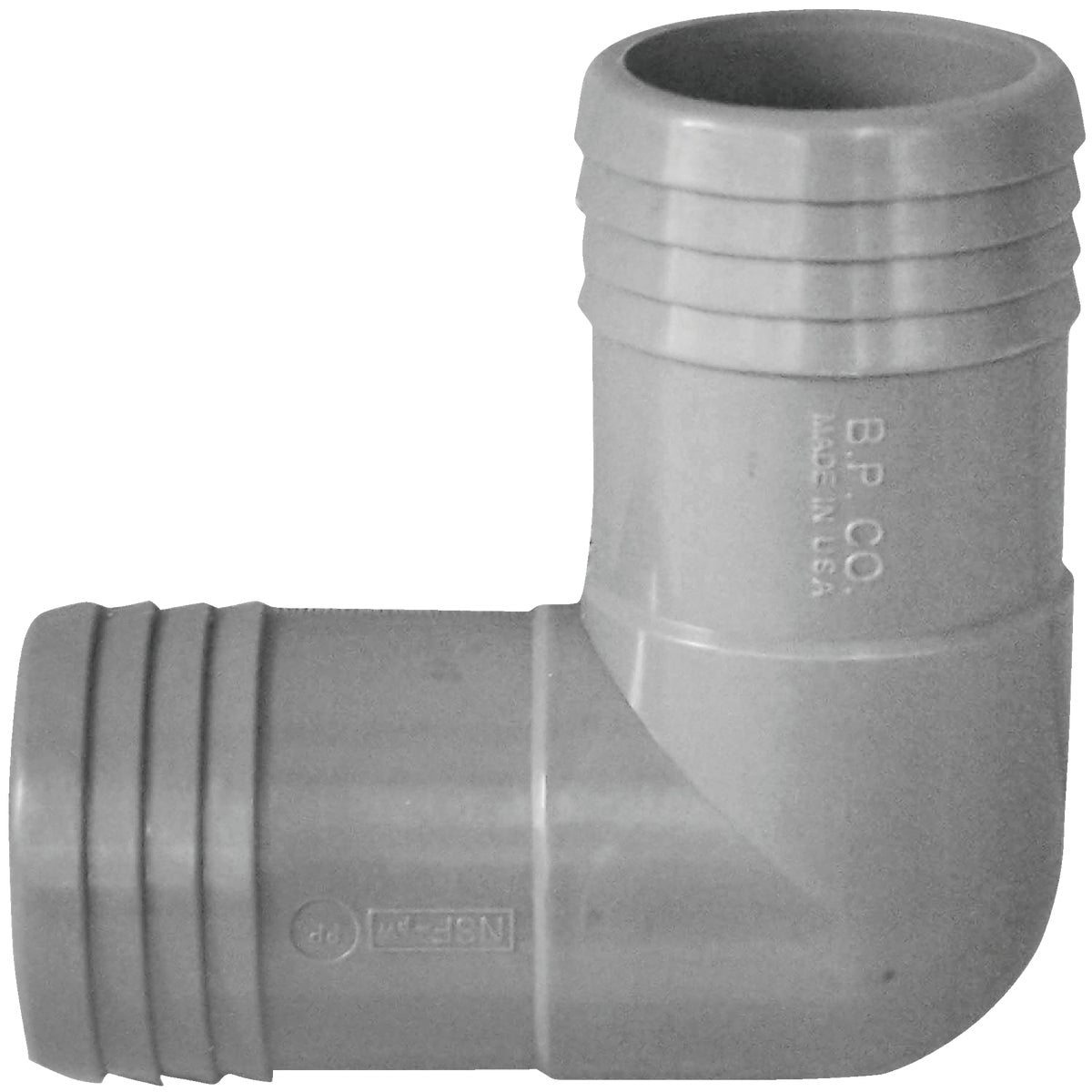 Boshart 1-1/2 In. 90 Deg. Polypropylene Insert Elbow (1/4 Bend)