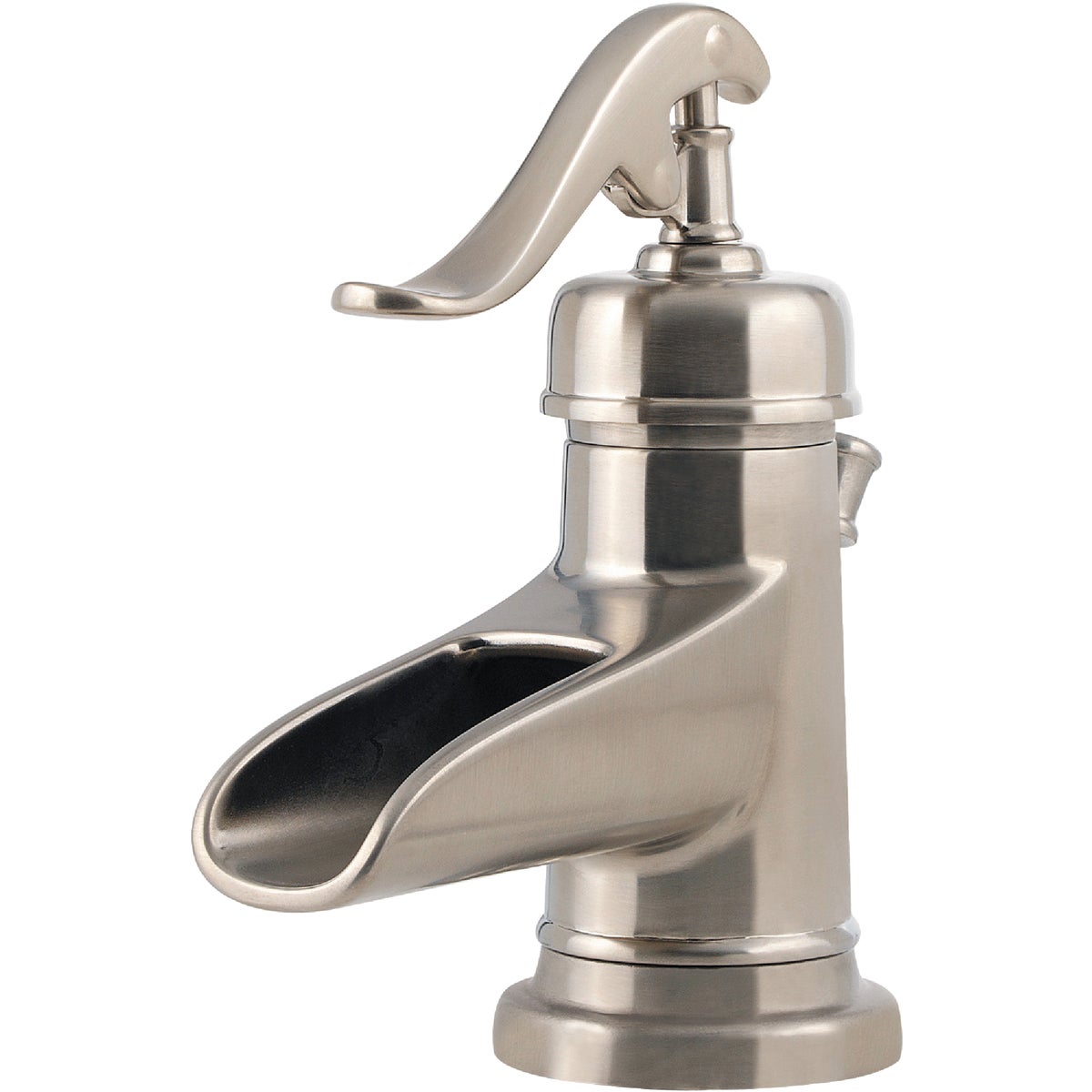 Pfister Ashfield Brushed Nickel 1-Handle Lever 4 In. Centerset Bathroom Faucet with Pop-Up