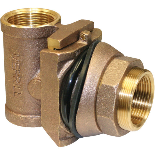 Merrill 1-1/4 In. x 1-1/4 In. FPT No-Lead Brass Pitless Adapter