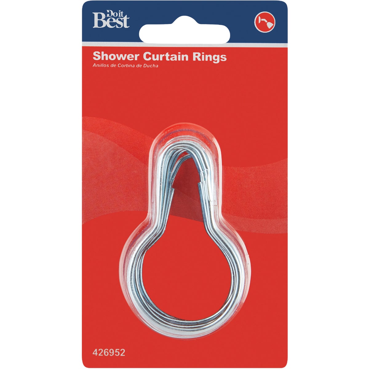 Do it Chrome Shower Curtain Ring (12 Count)