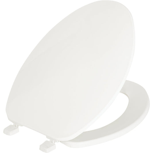 Mayfair Elongated Closed Front White Plastic Toilet Seat