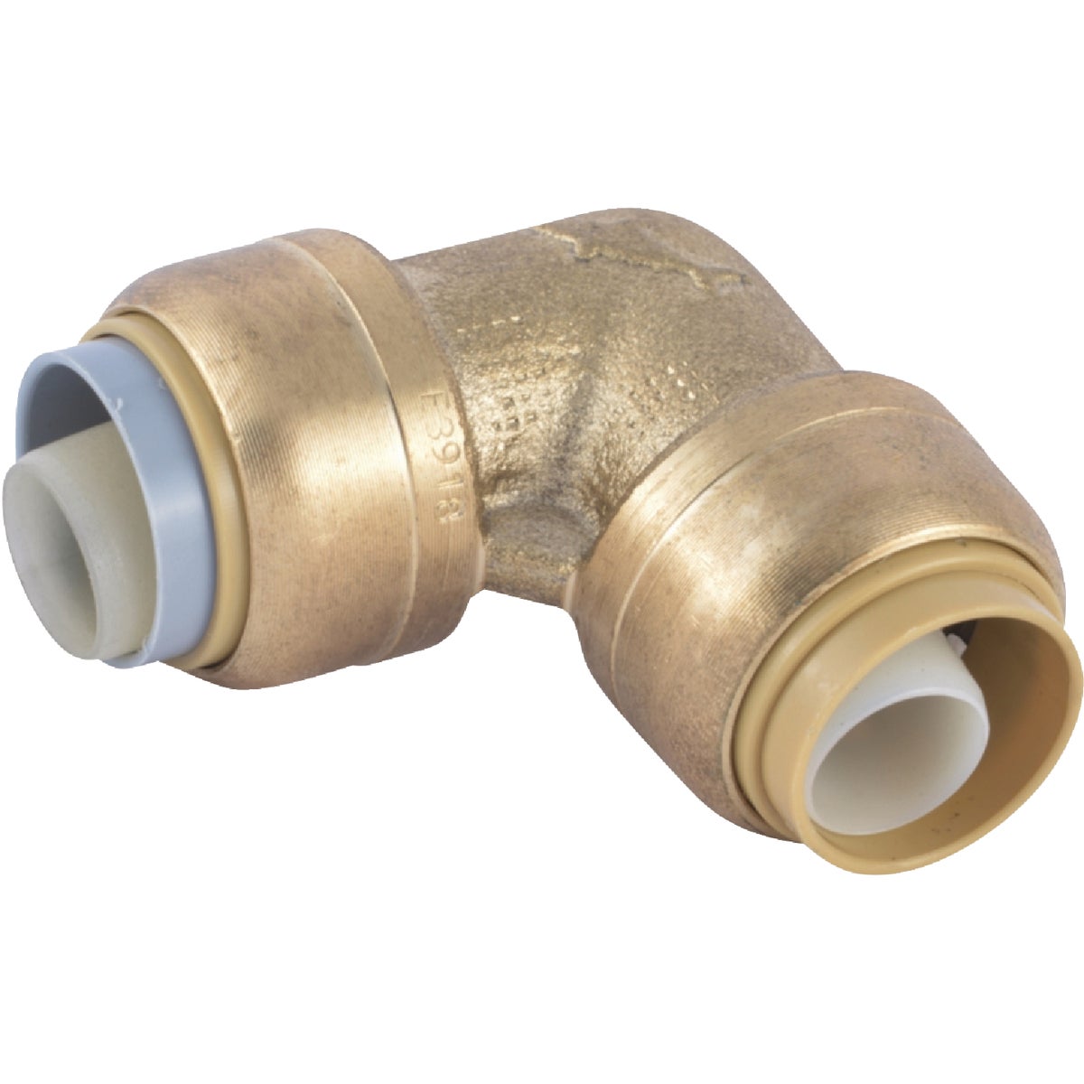 SharkBite 1/2 In. CTS x 1/2 In. Polybutylene 90 Deg. Push-to-Connect Conversion Brass Elbow