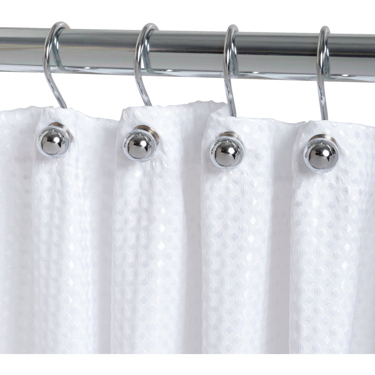 Zenith Zenna Home Chrome Ball End Shower Curtain Hook (12-Count)