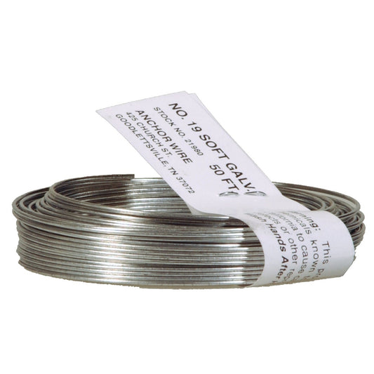 HILLMAN Anchor Wire 50 Ft. 19 Ga. Dark Annealed Steel Mechanics and Stovepipe General Purpose Wire, Coil