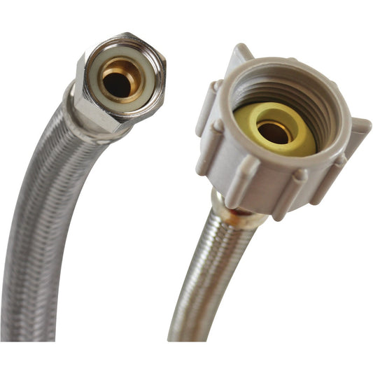 Fluidmaster 3/8 In. Comp x 7/8 In. Ballcock x 9 In. L Braided Stainless Steel Toilet Connector