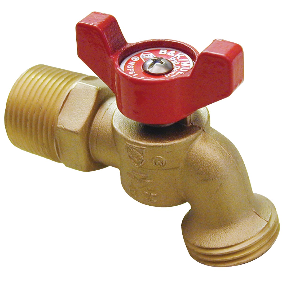 B & K ProLine Quartermaster Series 1/2 In. MIP X 3/4 In. Male Hose Thread Brass Hose Bibb