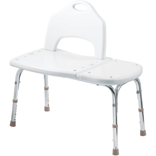 Moen Home Care 400 Lb. Capacity White Transfer Bench Shower & Tub Seat