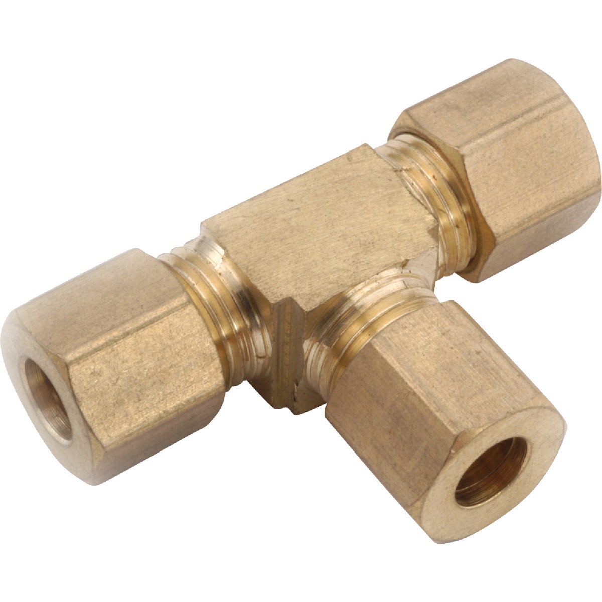 Anderson Metals 1/4 In. Compression Brass Tee