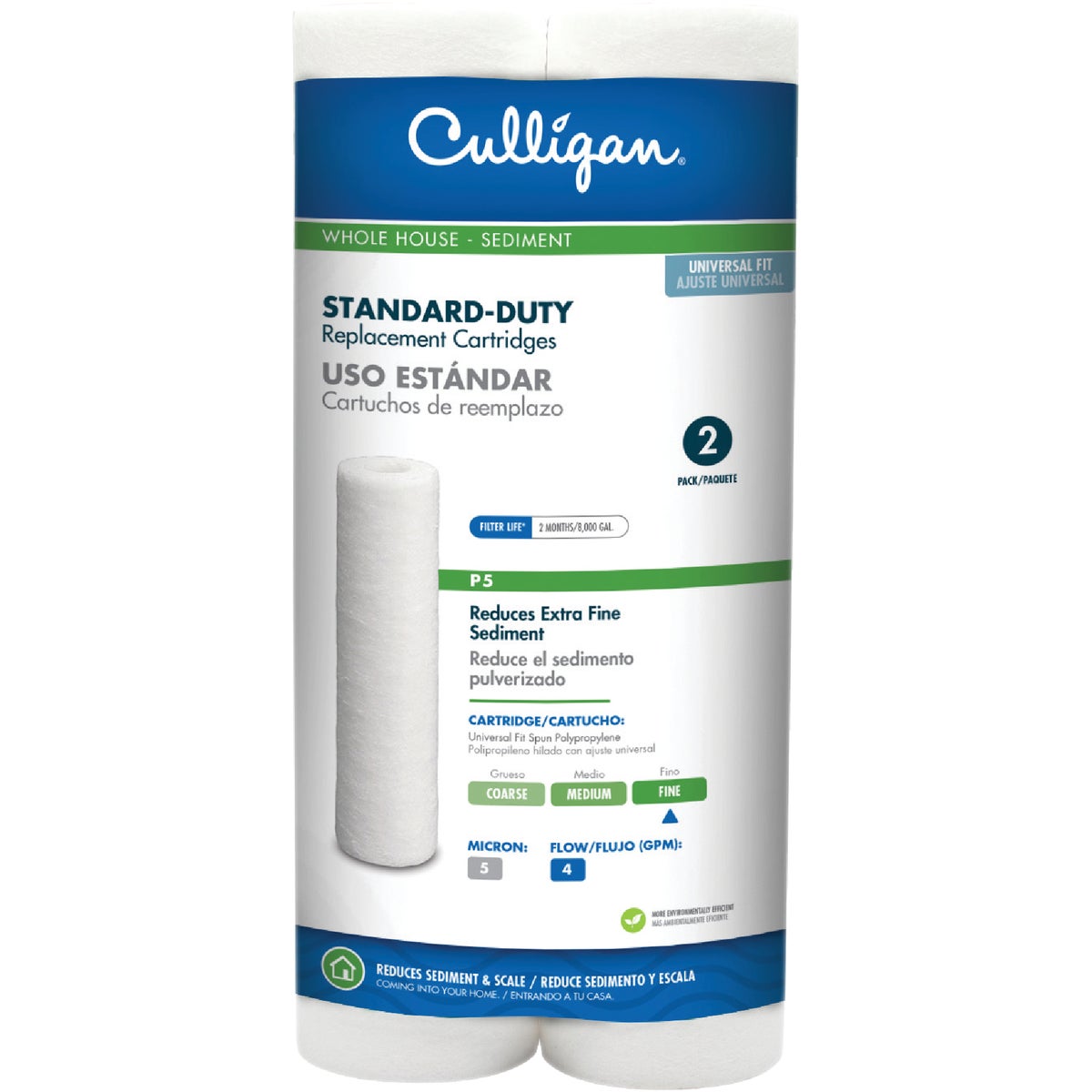 Culligan P5 Sediment Whole House Water Filter Cartridge, (2-Pack)