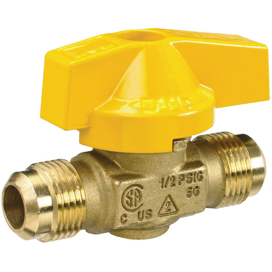 ProLine 1/2 In. Flare x 1/2 In. Flare Brass Gas Ball Valve