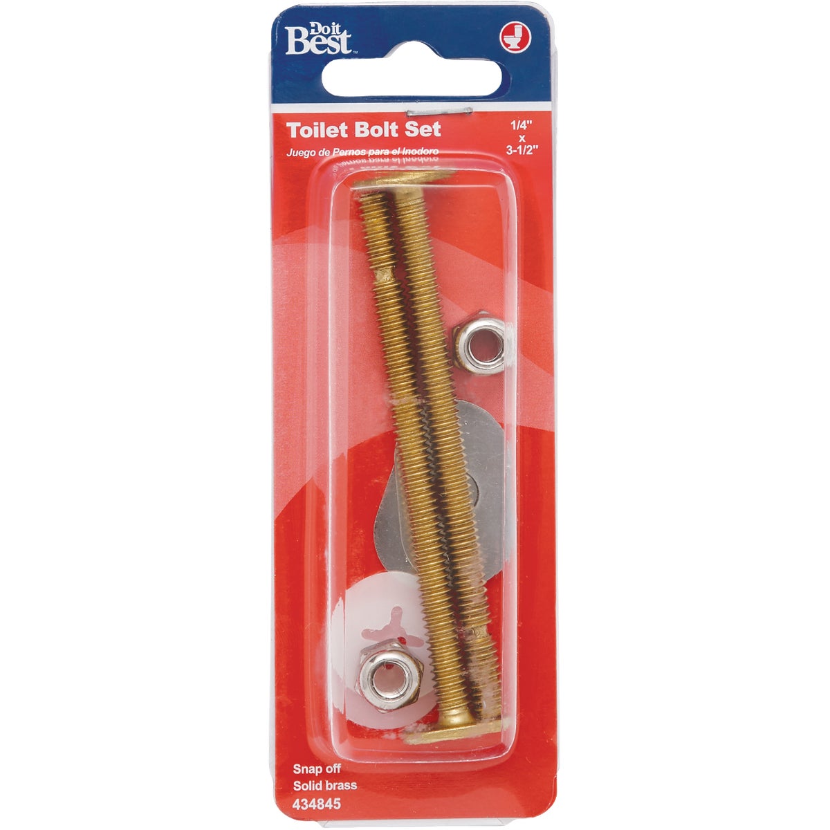 Do it 1/4 In. x 3-1/2 In. Extra Long Solid Brass Toilet Bolts (2 Pack)