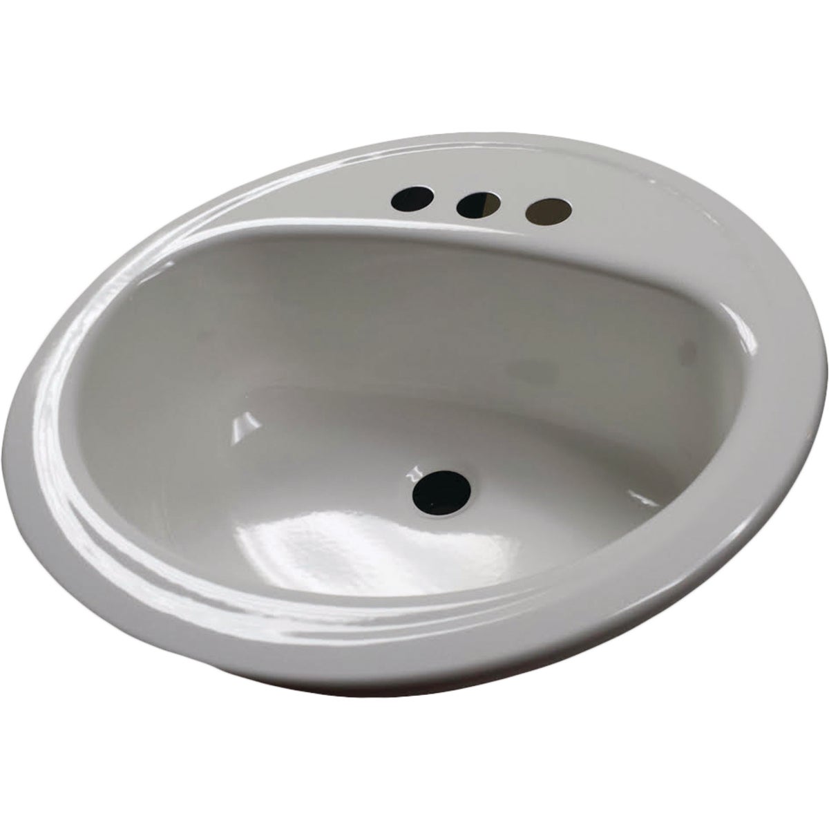 Briggs Anderson Oval Drop-In Bathroom Sink, White