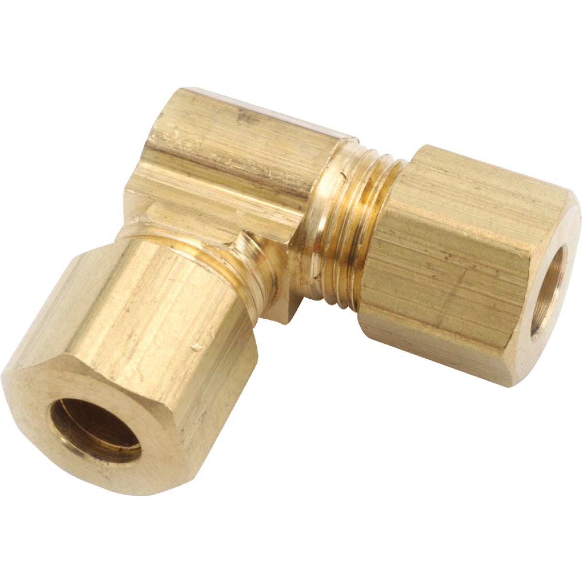 Anderson Metals 1/4 In. 90 Deg. 2-Way Compression Brass Elbow (1/4 Bend)