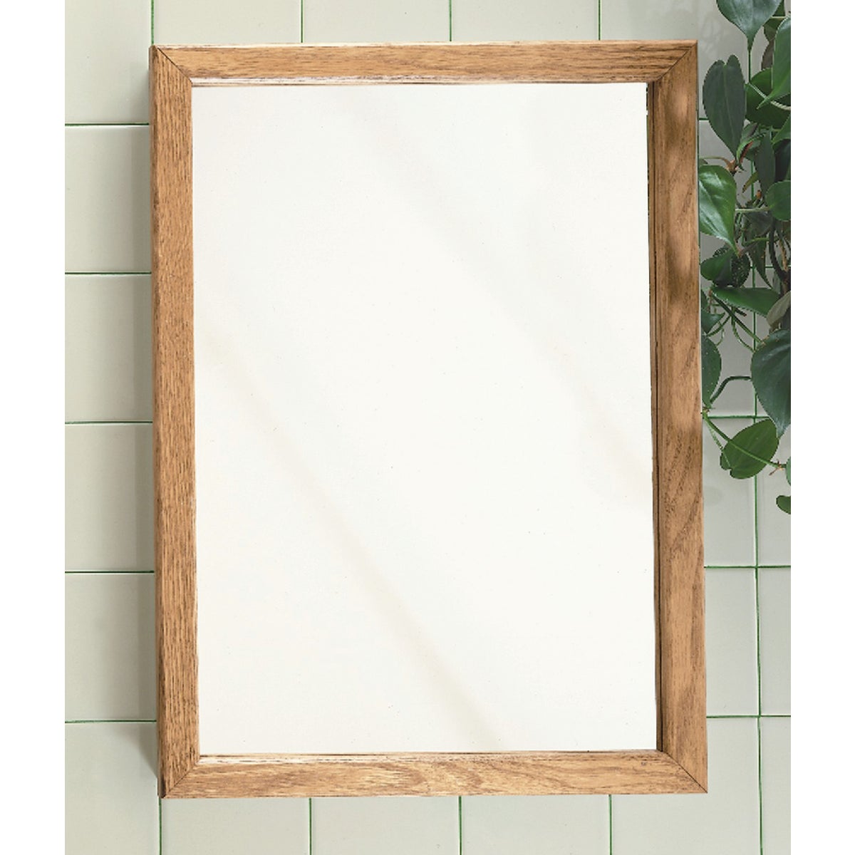 Zenith Oak 16 In. W x 22 In. H x 4-1/2 In. D Single Mirror Surface/Recess Mount Framed Medicine Cabinet