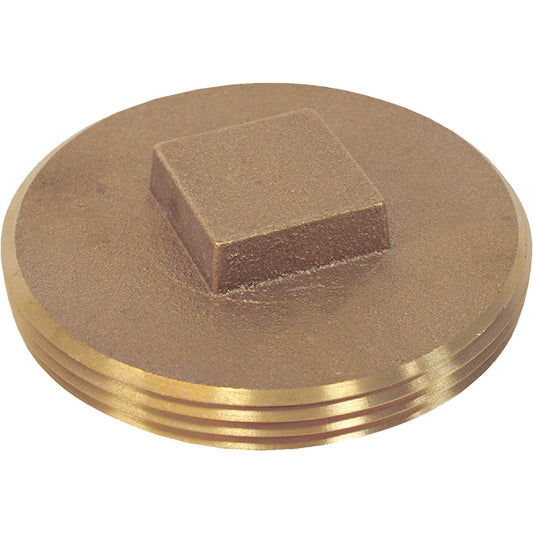 Jones Stephens 1-1/2 In. Brass Cleanout Drain Plug