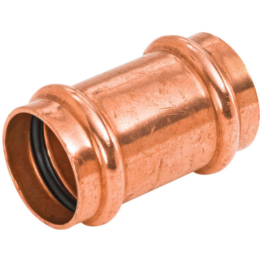 NIBCO 1/2 In. x 1/2 In. Press Copper Coupling without Stop