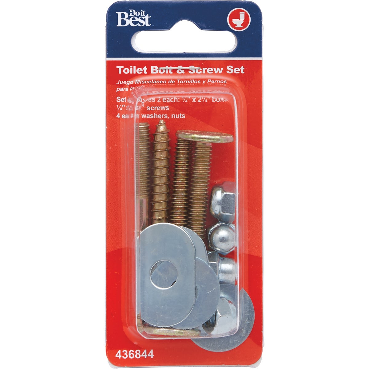 Do it 1/4 In. x 2-1/4 In. Brass-Plated Steel Toilet Screws