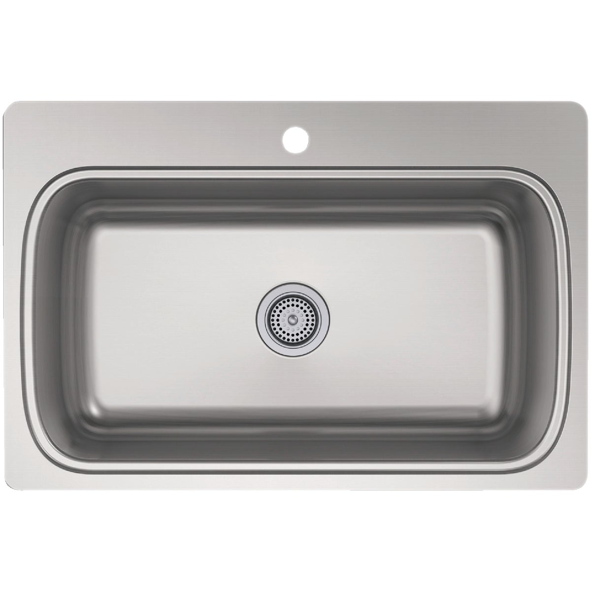 Kohler Verse Single Bowl 33 In. x 22 In. x 9-5/16 In. Deep Stainless Steel Top Mount Kitchen Sink