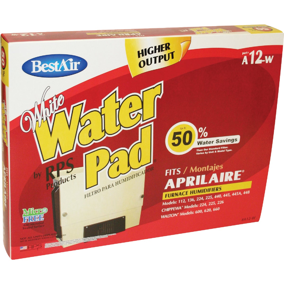 BestAir White WaterPad A12W Humidifier Wick Filter