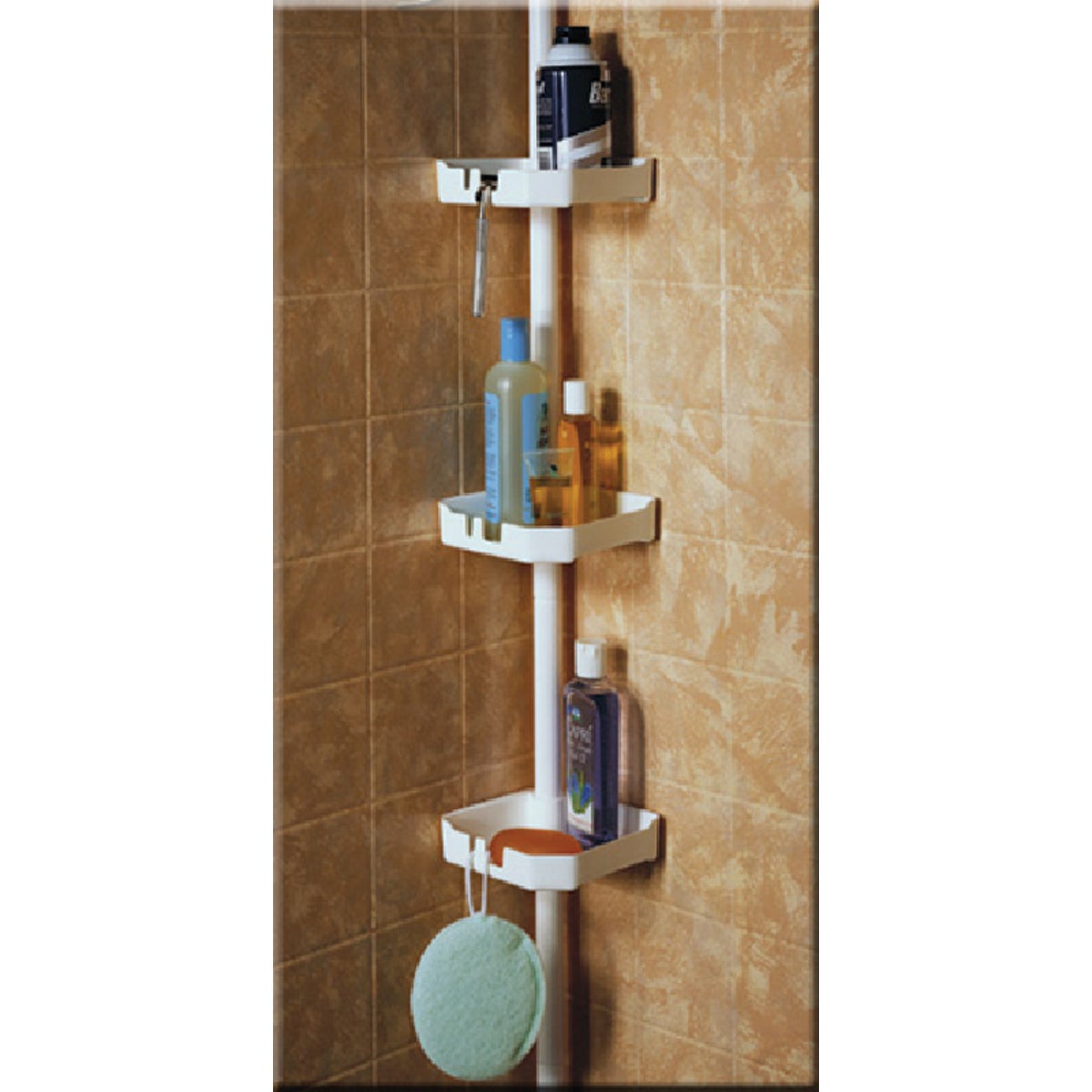 Zenith Zenna Home Plastic 7-3/4 In. x 97 In. Shower Caddy